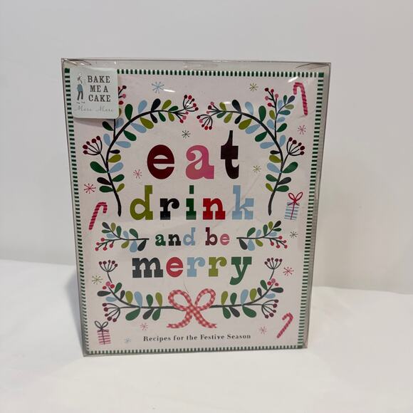 Holiday Christmas Eat Drink and Be Merry Recipe File Cookbook Folder Journal - Picture 2 of 12